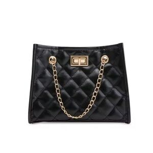 Small, elegant black bag for women and girls.